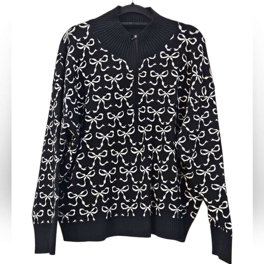 Anthropologie The Montana Mock-Neck Half-Zip Sweater by Maeve Size XL - Picture 2 of 10